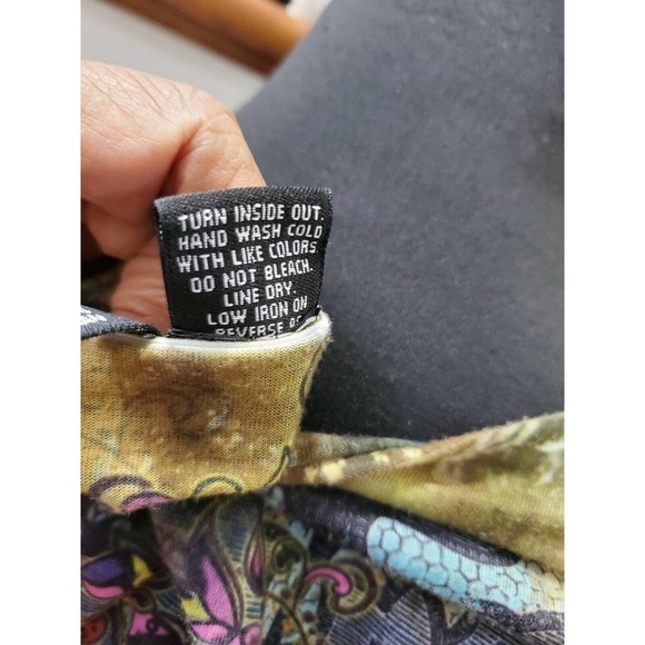 New Directions Women's Multicolor Polyester Long Sleeve Round Neck Top Size 1X - Picture 9 of 10